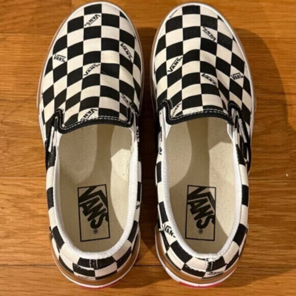 VANS Era Stacked Checkerboard Slip On Canvas Shoes - Picture 4 of 6